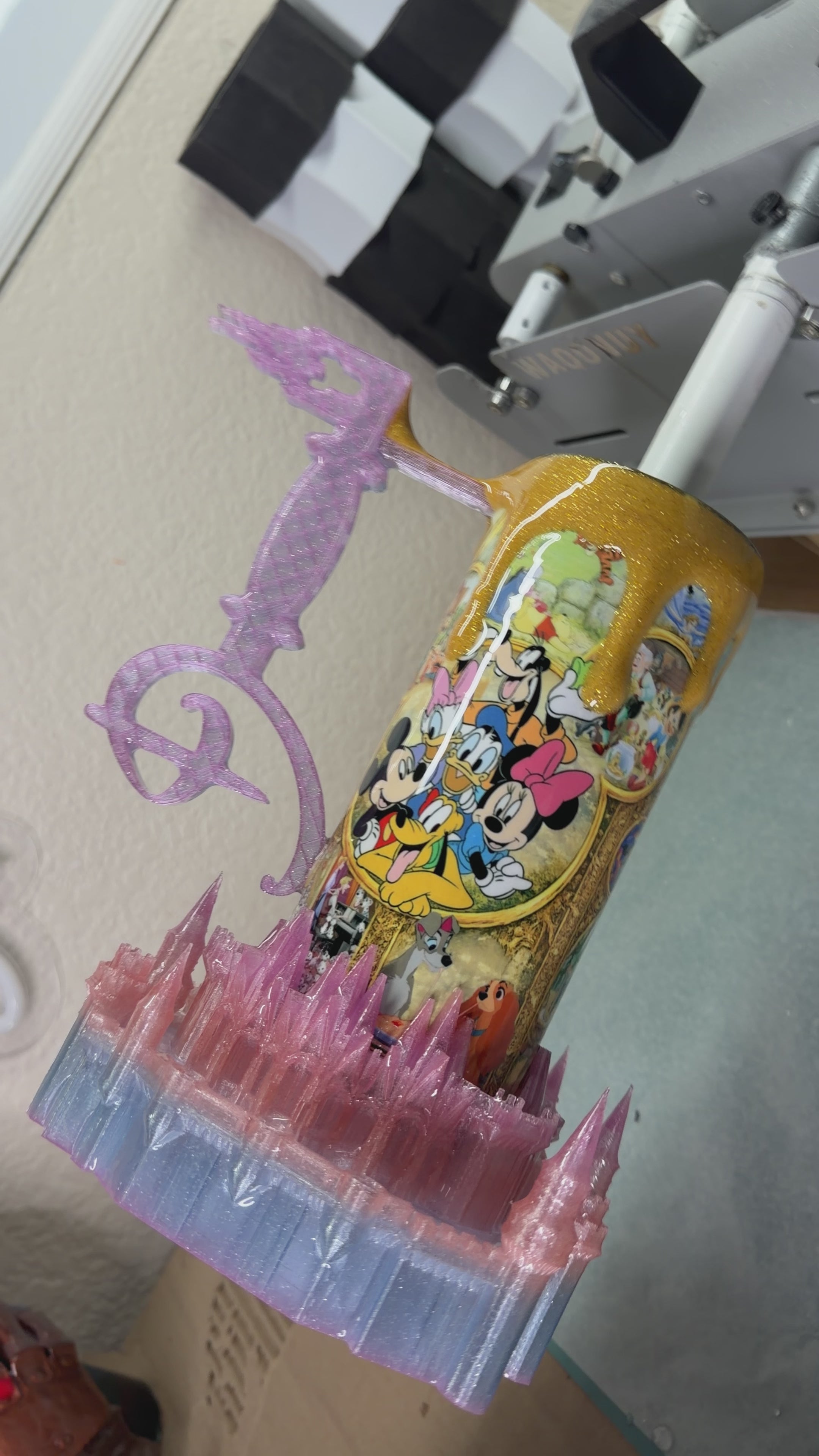 3D Castle epoxy Tumbler