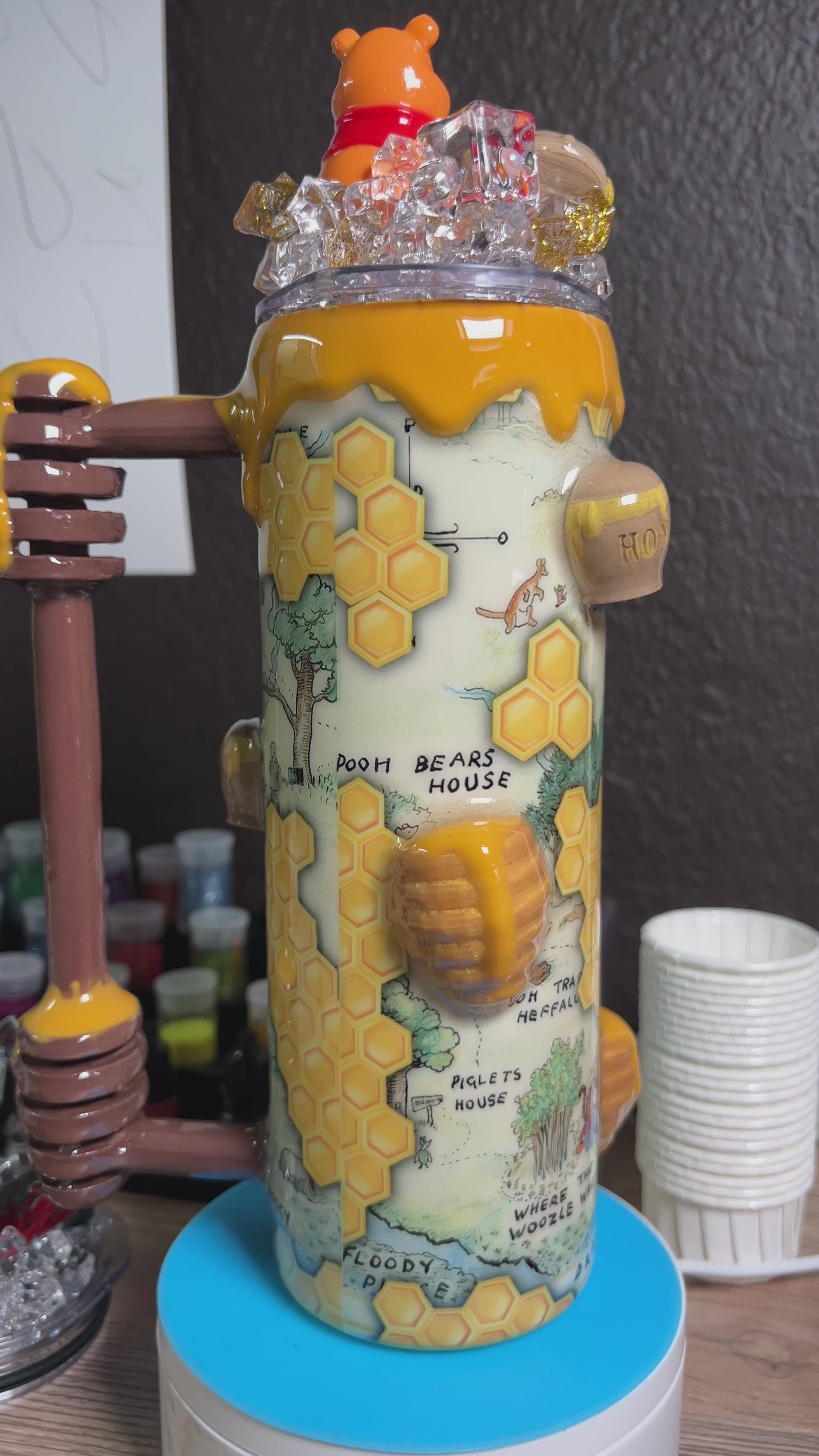 Winnie the Pooh 3d epoxy tumbler